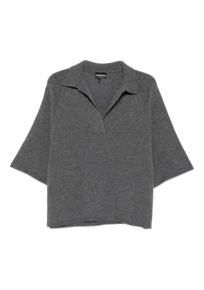 Emporio Armani polo-neck short-sleeve top - Grey