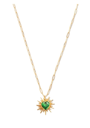 Kamushki 18kt yellow gold Flaming Heart quartz necklace