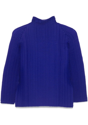 Pleats Please Issey Miyake Wooly Pleats-48 T-shirt - Blue