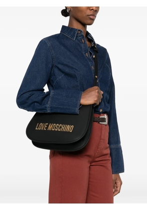 Love Moschino logo shoulder bag - Black