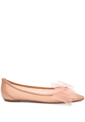 Stuart Weitzman leather ballerina shoes - Neutrals