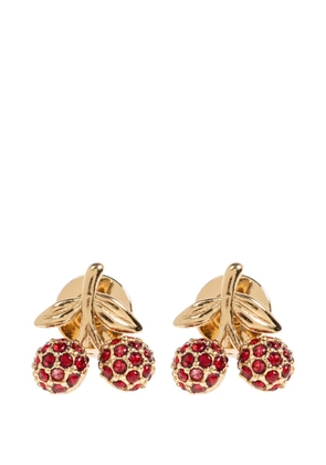 Coach cherry embellished earrings - Gold