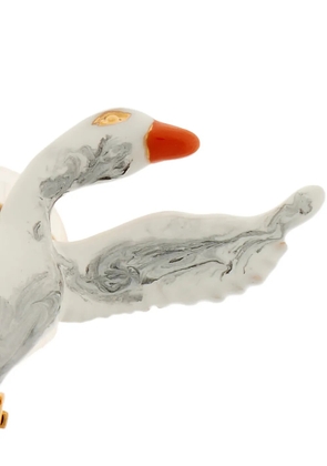 Moschino goose detail earrings - White