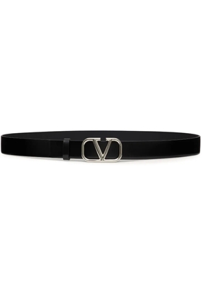 Valentino Garavani VLogo Signature leather belt - Black