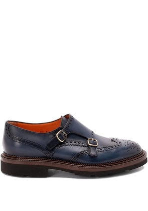 Santoni Kalamabuck monk shoes - Blue