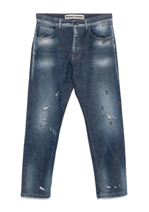 BROKEN LAUNDRY distressed-finish jeans - Blue