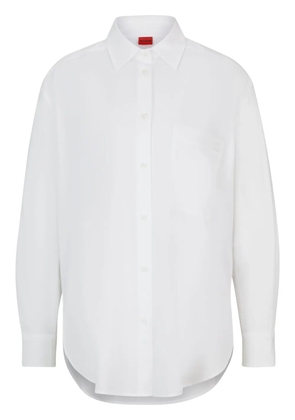 HUGO long-sleeve cotton shirt - White