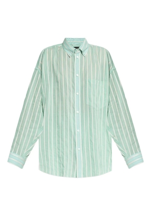Balenciaga striped buttoned-up shirt - Green