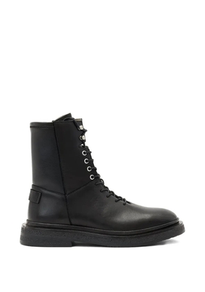 AllSaints Escher lace-up zip combat boots - Black