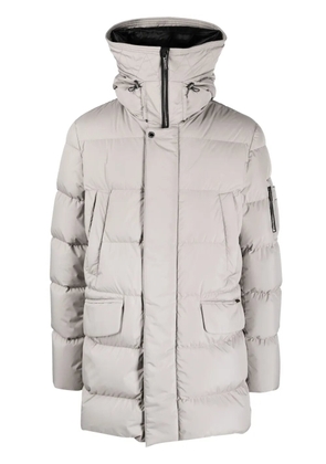 Moorer zip-up padded down jacket - Grey