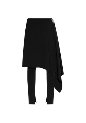 The Attico asymmetric layered trousers - Black