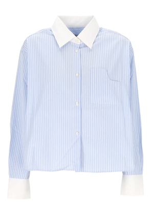 CUANTICO striped collared top - Blue