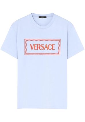 Versace 90s Logo embroidered T-shirt - Blue