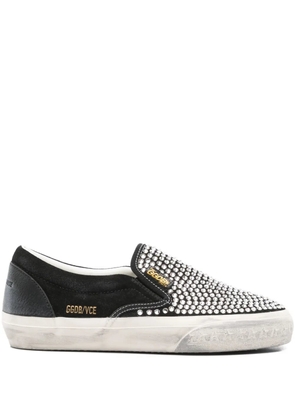 Golden Goose VCE crystal-embellished slip-on sneakers - Black