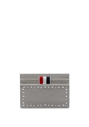 Thom Browne 3D-detailing leather card holder - Grey