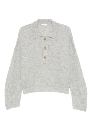 Haikure Haikure polo-neck button sweater - Grey