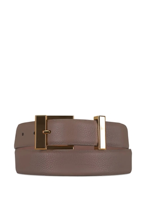 KHAITE Manhattan gold-tone buckle belt - Neutrals