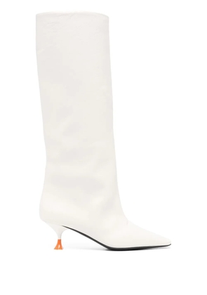 3juin leather sculped heel boots - Neutrals