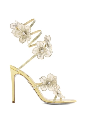 René Caovilla Floriane floral strass sandals - Yellow