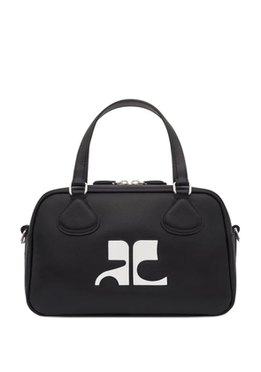 Courrèges Reedition leather bowling bag - Black