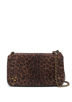 Jérôme Dreyfuss Bobi leopard-print shoulder bag - Brown