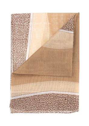 Borbonese abstract-pattern print scarf - Neutrals