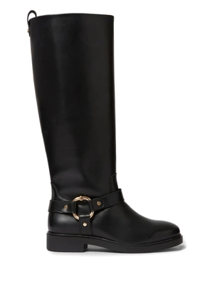 Claudie Pierlot ring-detail leather knee-high boots - Black