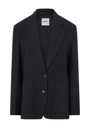 La Piscine single-breasted linen blazer - Blue