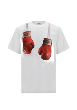Moschino boxing gloves-graphic T-shirt - White