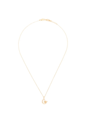 Missoma Curly Molten mini inicial-C necklace - Gold