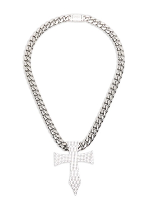 DARKAI cross-pendant necklace - Silver
