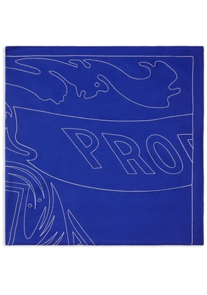 Burberry EKD silk scarf - Blue