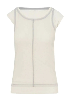 La Piscine seam-detail T-shirt - White
