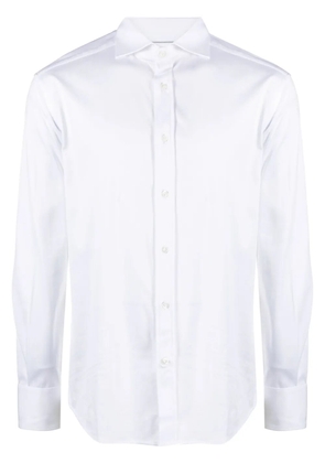 Brunello Cucinelli spread-collar cotton shirt - White