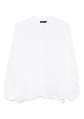 MARCCAIN leaf-motif blouse - White