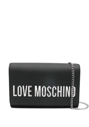 Love Moschino logo-lettering shoulder bag - Black