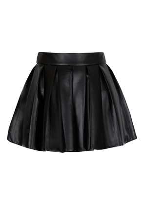 Balmain pleated faux-leather mini skirt - Black