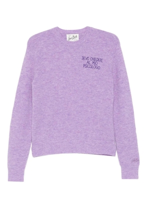 MC2 Saint Barth embroidered wool sweater - Purple