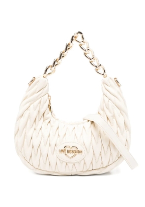Love Moschino quilted chain-strap tote bag - Neutrals