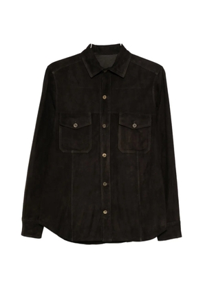 RIFUGIO pocket suede shirt - Brown