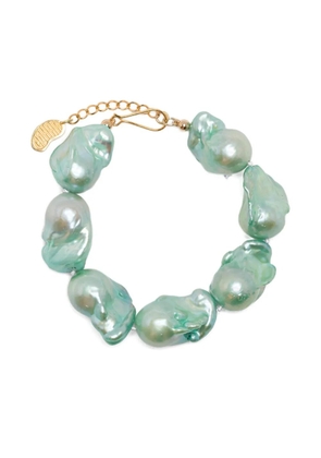 Gohar World sterling silver Host pearl bracelet - Green