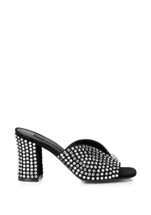 Philipp Plein rhinestone suede sandals - Black