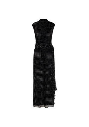 ROTATE BIRGER CHRISTENSEN polka-dot maxi dress - Black