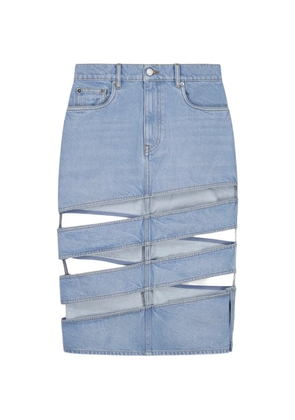 Coperni midi spiral denim skirt - Blue