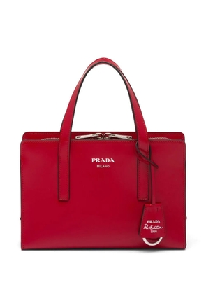 Prada mini Re-Edition 1995 brushed leather tote bag - Red