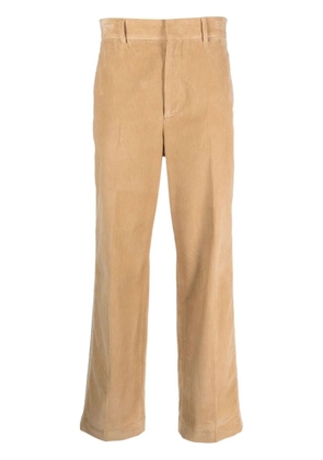Palm Angels crochet-stripe cotton corduroy trousers - Neutrals
