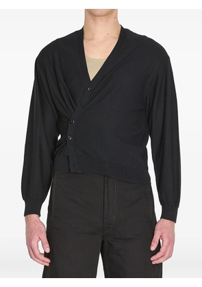 LEMAIRE twisted V-neck cardigan - Black