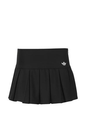 adidas logo pleated skirt - Black