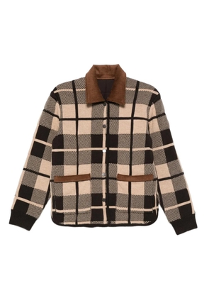 Guest In Residence plaid quilted shirt jacket - Brown