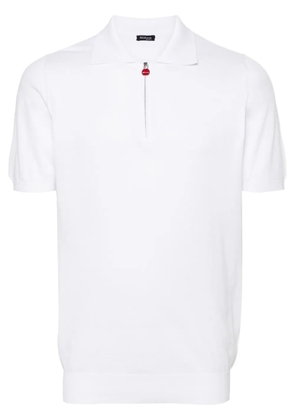 Kiton fine-ribbed polo shirt - White